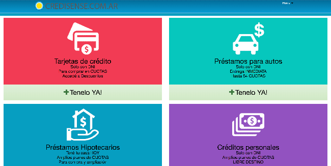Captura de pantalla de CrediSense