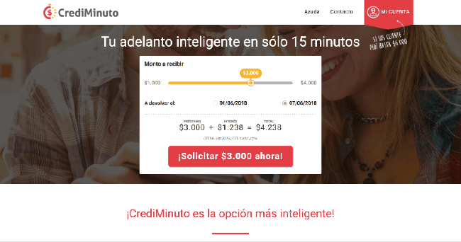 Captura de pantalla de CrediMinuto