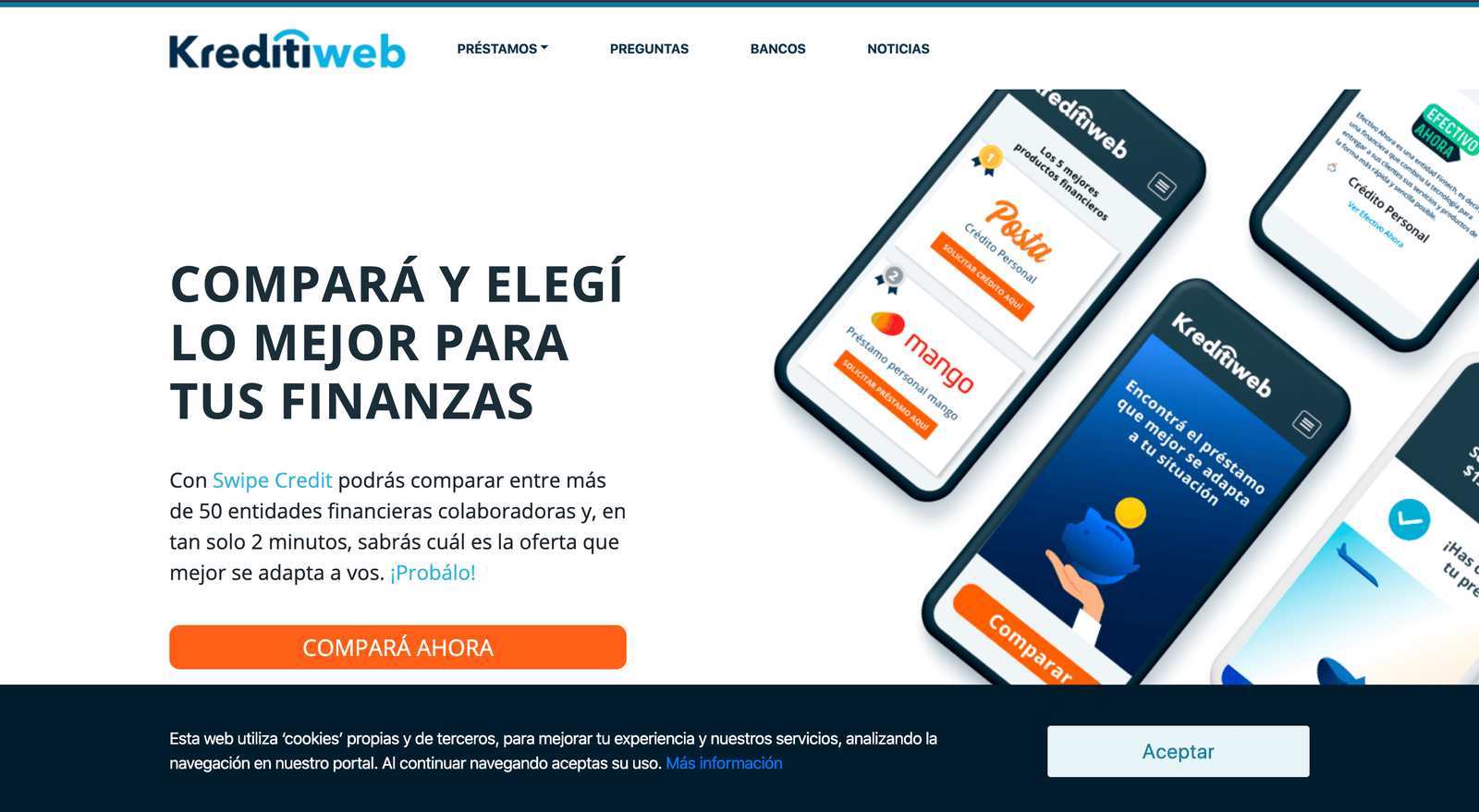 Captura de pantalla de Kreditiweb