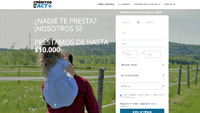 Captura de pantalla de CreditosEnElActo