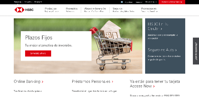 Captura de pantalla de HSBC