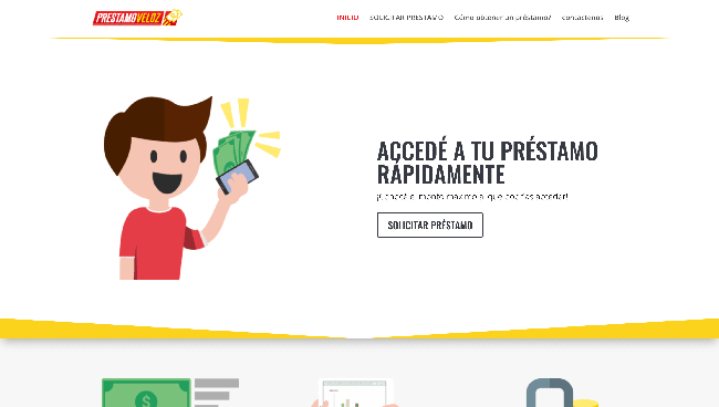 Captura de pantalla de Préstamo Veloz