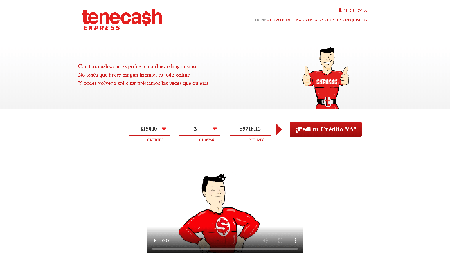 Captura de pantalla de Tenecash