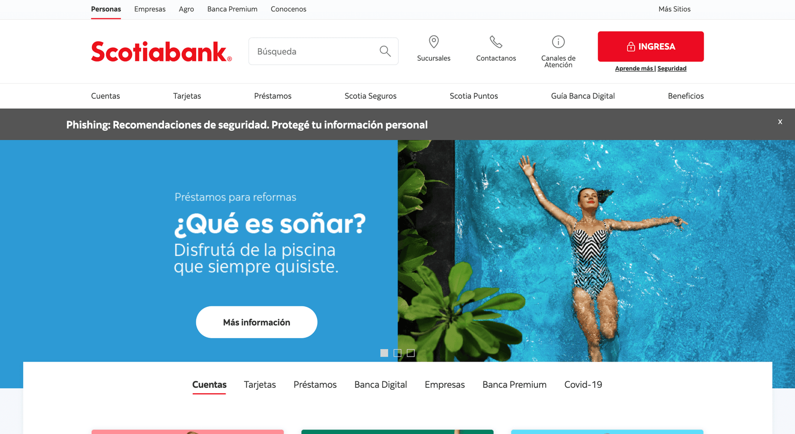 Captura de pantalla de Scotiabank