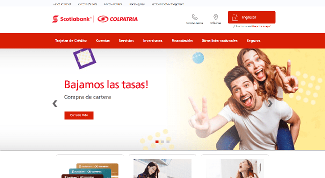 Captura de pantalla de Scotiabank Colpatria