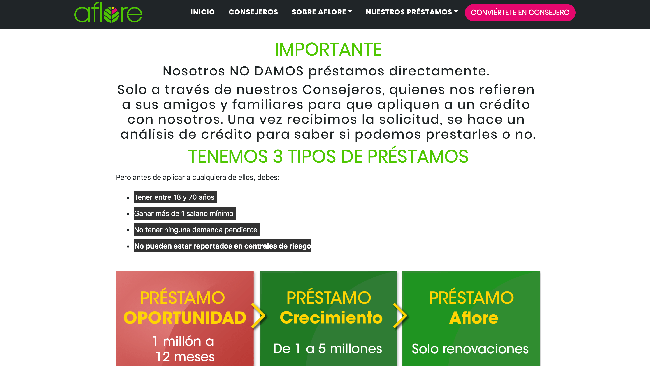 Captura de pantalla de Aflore