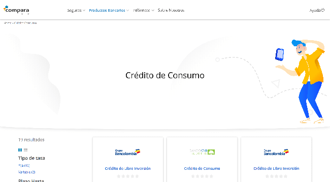 Captura de pantalla de Compara Online