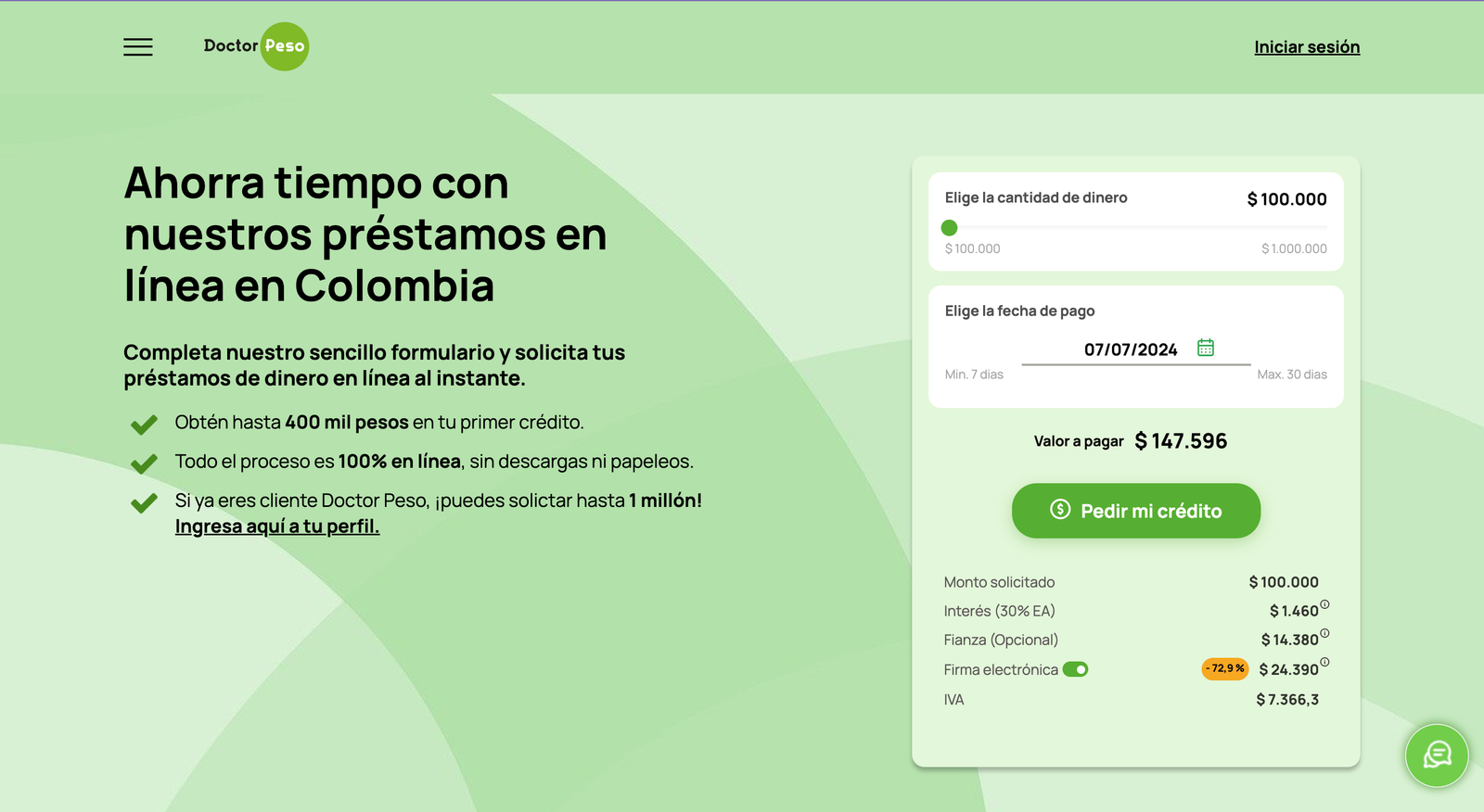Captura de pantalla de DoctorPeso