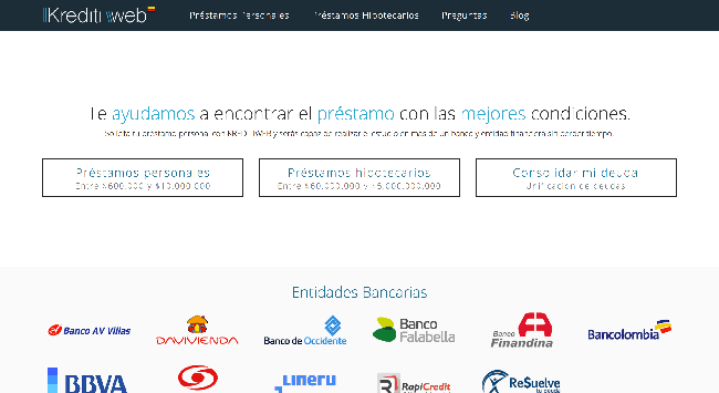 Captura de pantalla de Kreditiweb