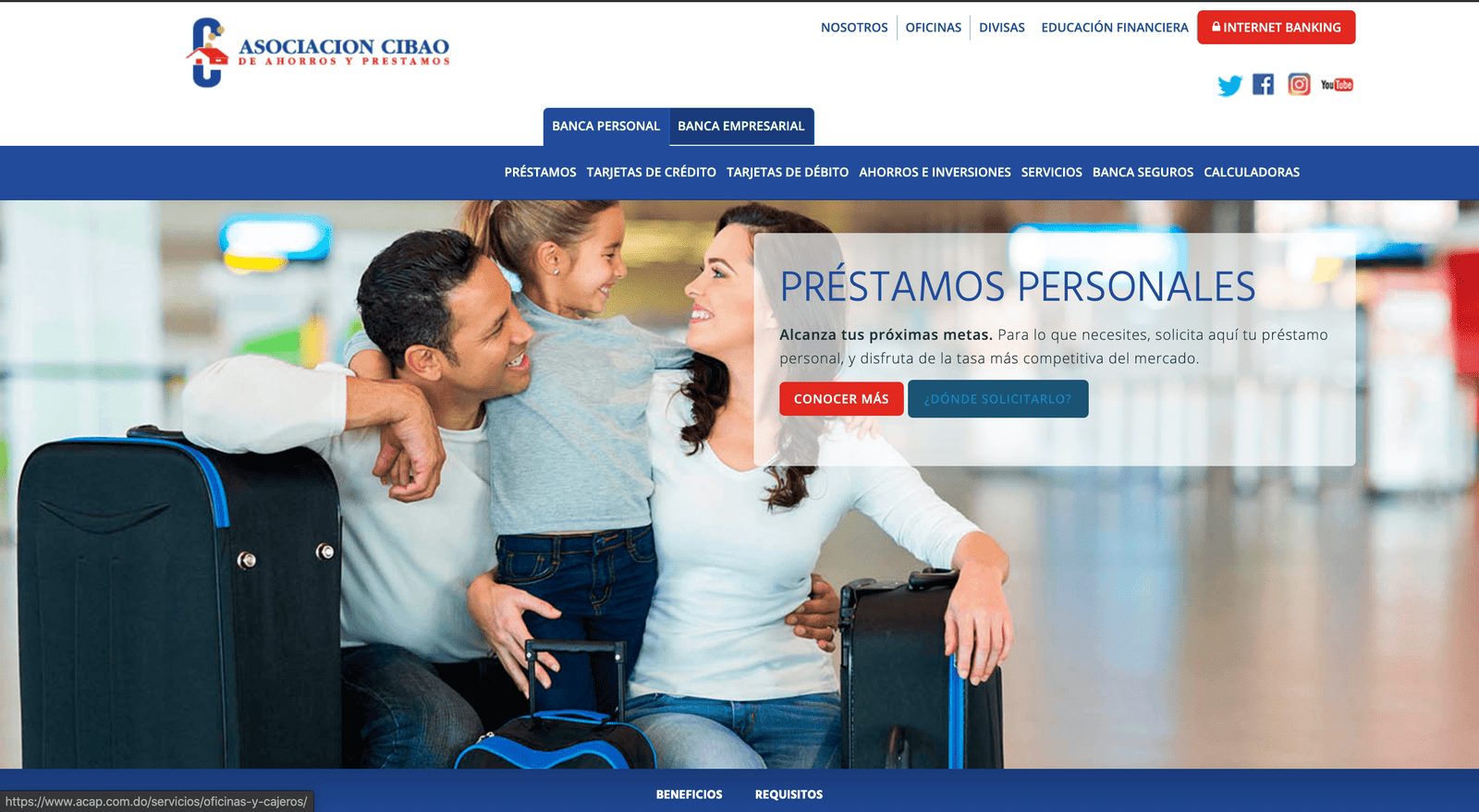 Captura de pantalla de Asociación Cibao de Ahorros y Préstamos
