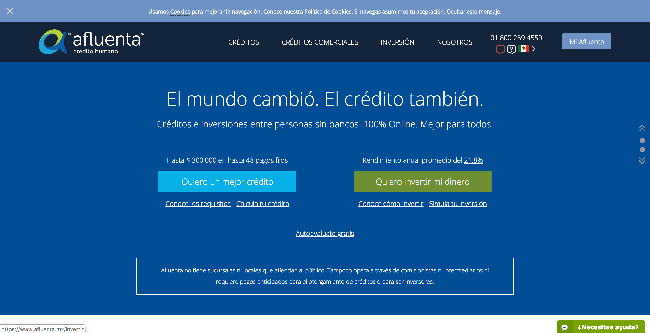 Captura de pantalla de Afluenta México