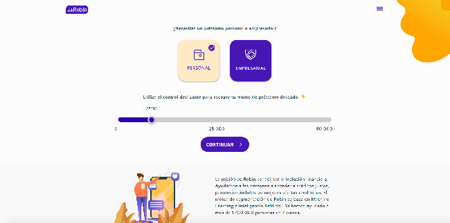 Captura de pantalla de AskRobin