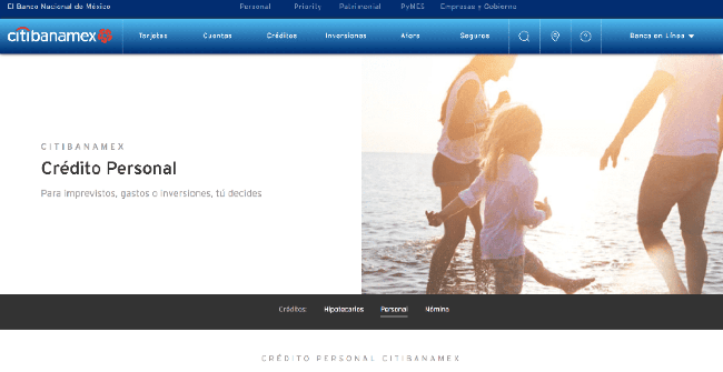 Citibanamex Crédito Personal $750 000