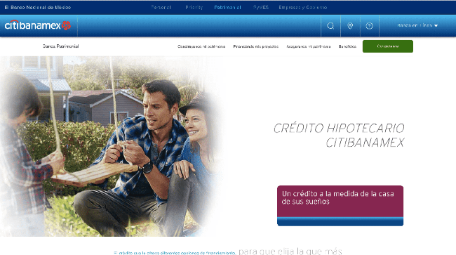 Captura de pantalla de Citibanamex
