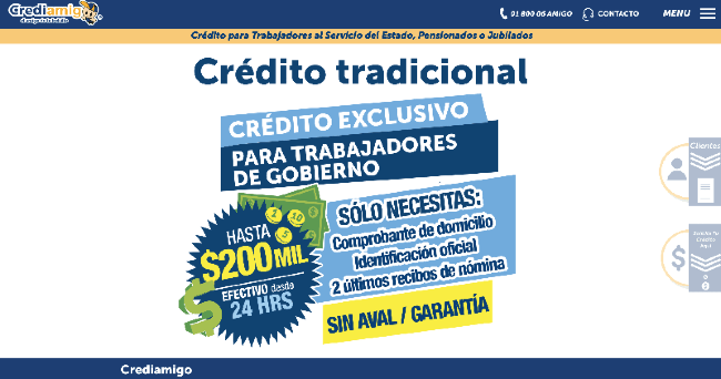 Captura de pantalla de Crediamigo