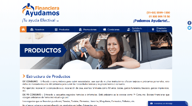 Captura de pantalla de Financiera Ayudamos
