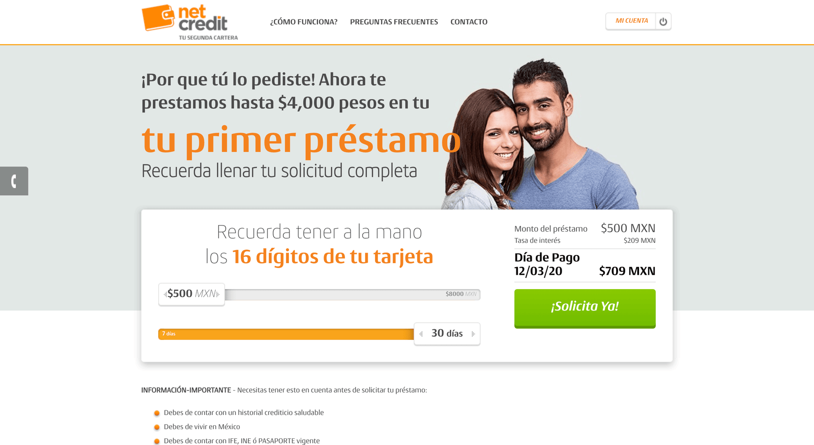 Captura de pantalla de NetCredit