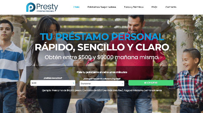 Captura de pantalla de Presty
