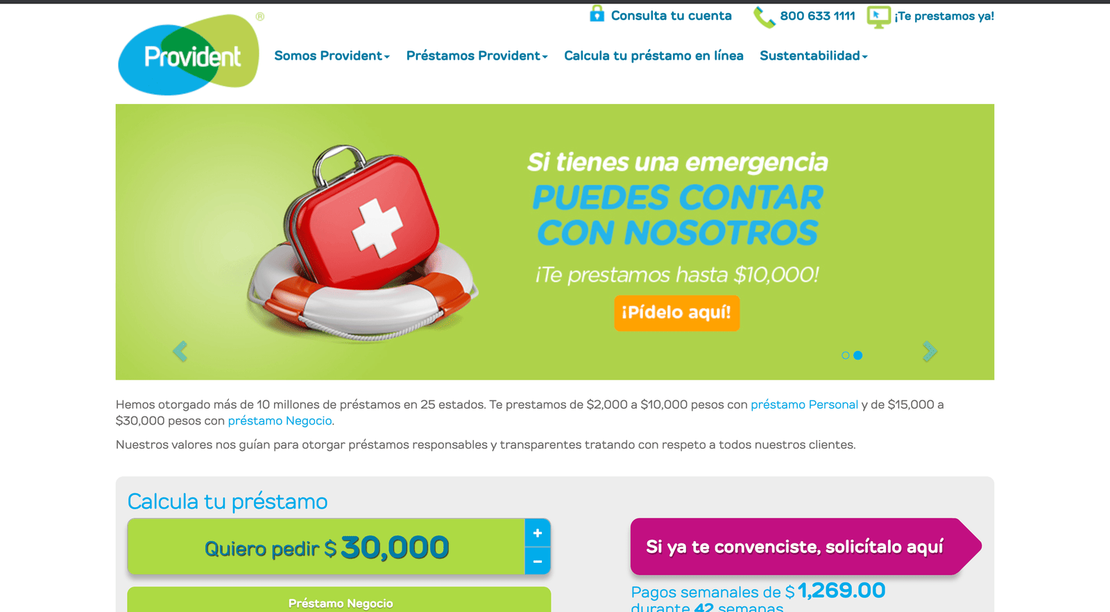Captura de pantalla de Provident
