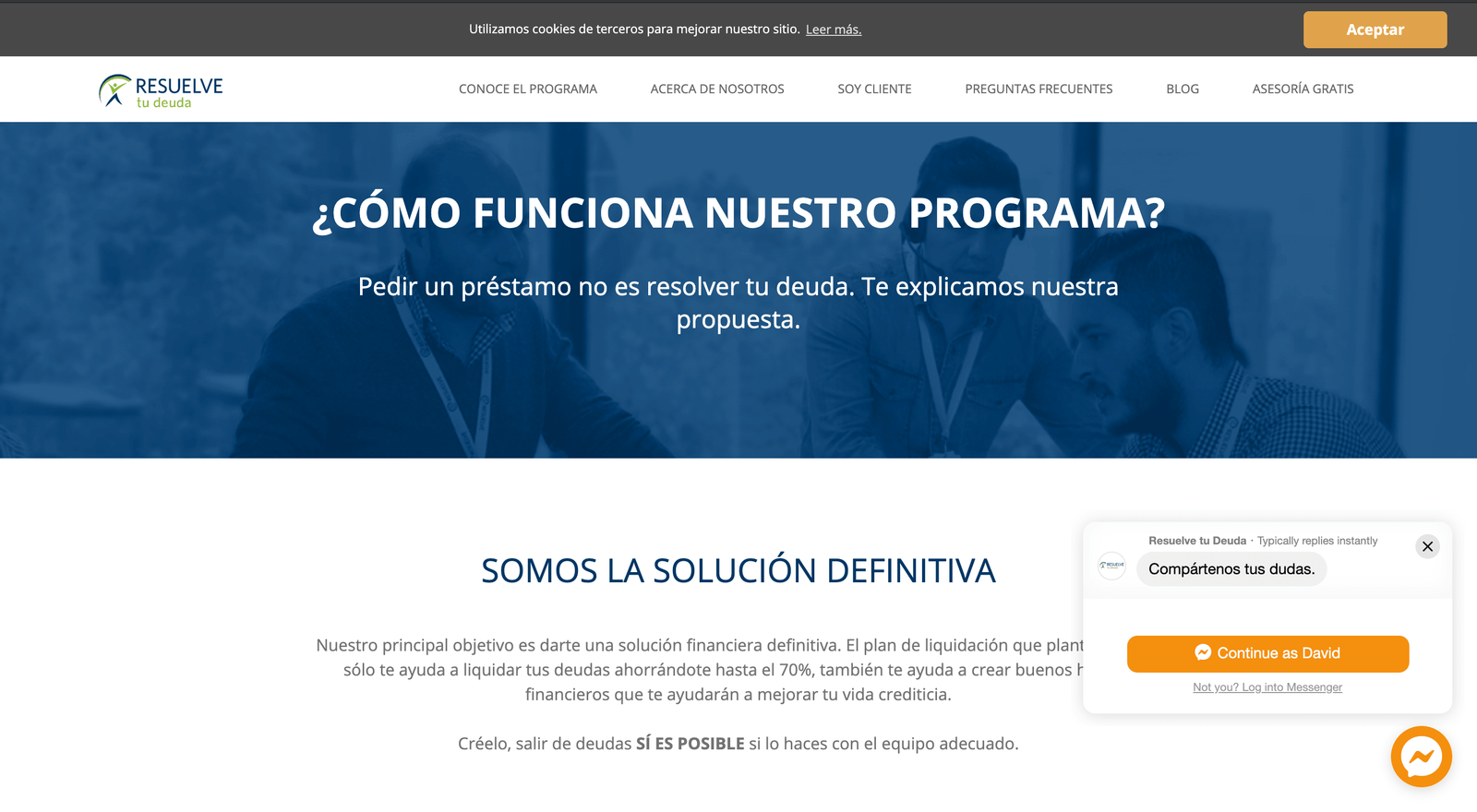 Captura de pantalla de Resuelve tu deuda