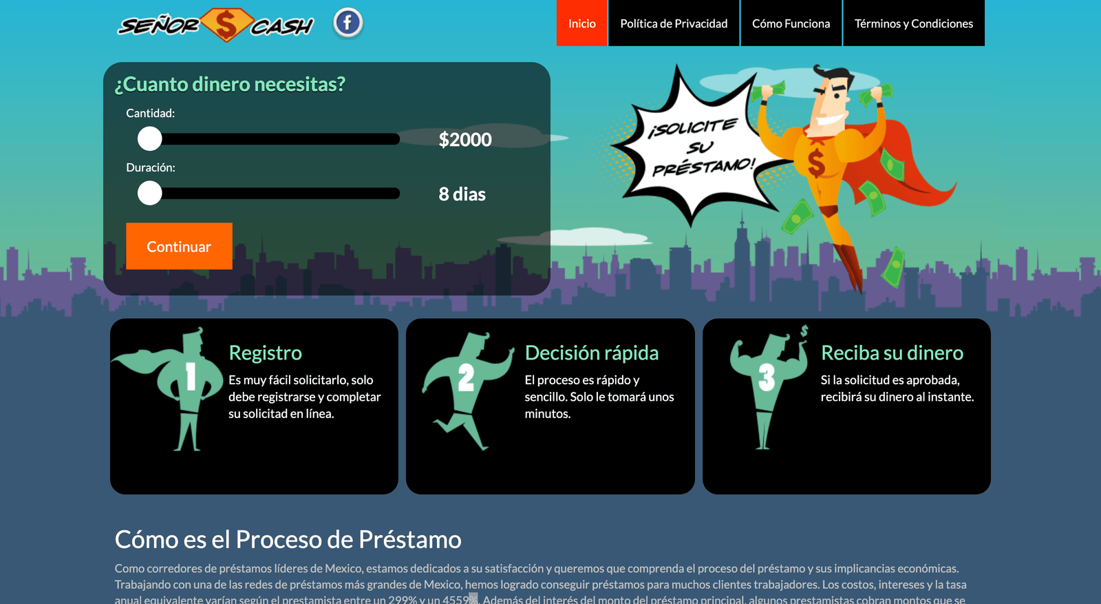 Captura de pantalla de Señor Cash