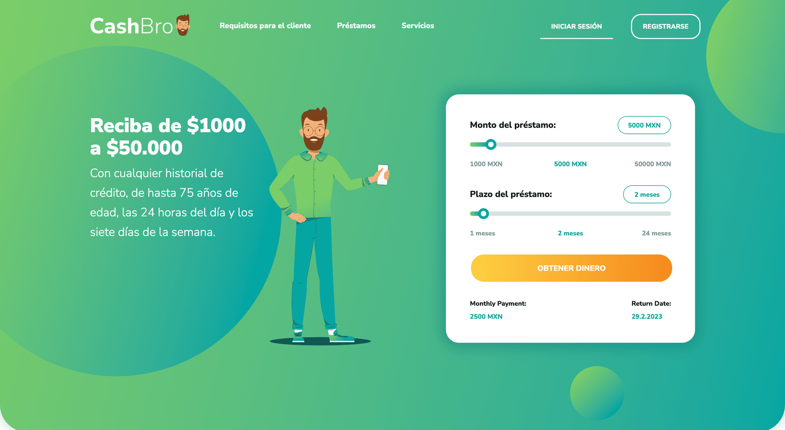 Captura de pantalla de CashBro