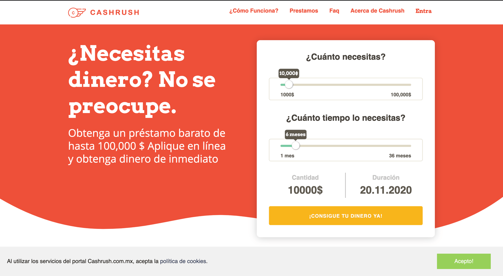 Captura de pantalla de Cashrush