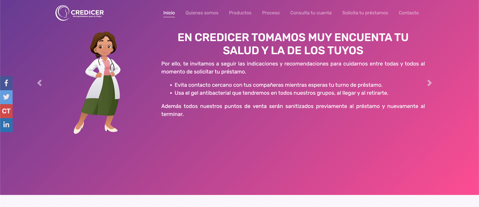 Captura de pantalla de Credicer