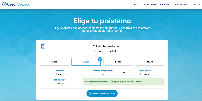 Captura de pantalla de CrediClic