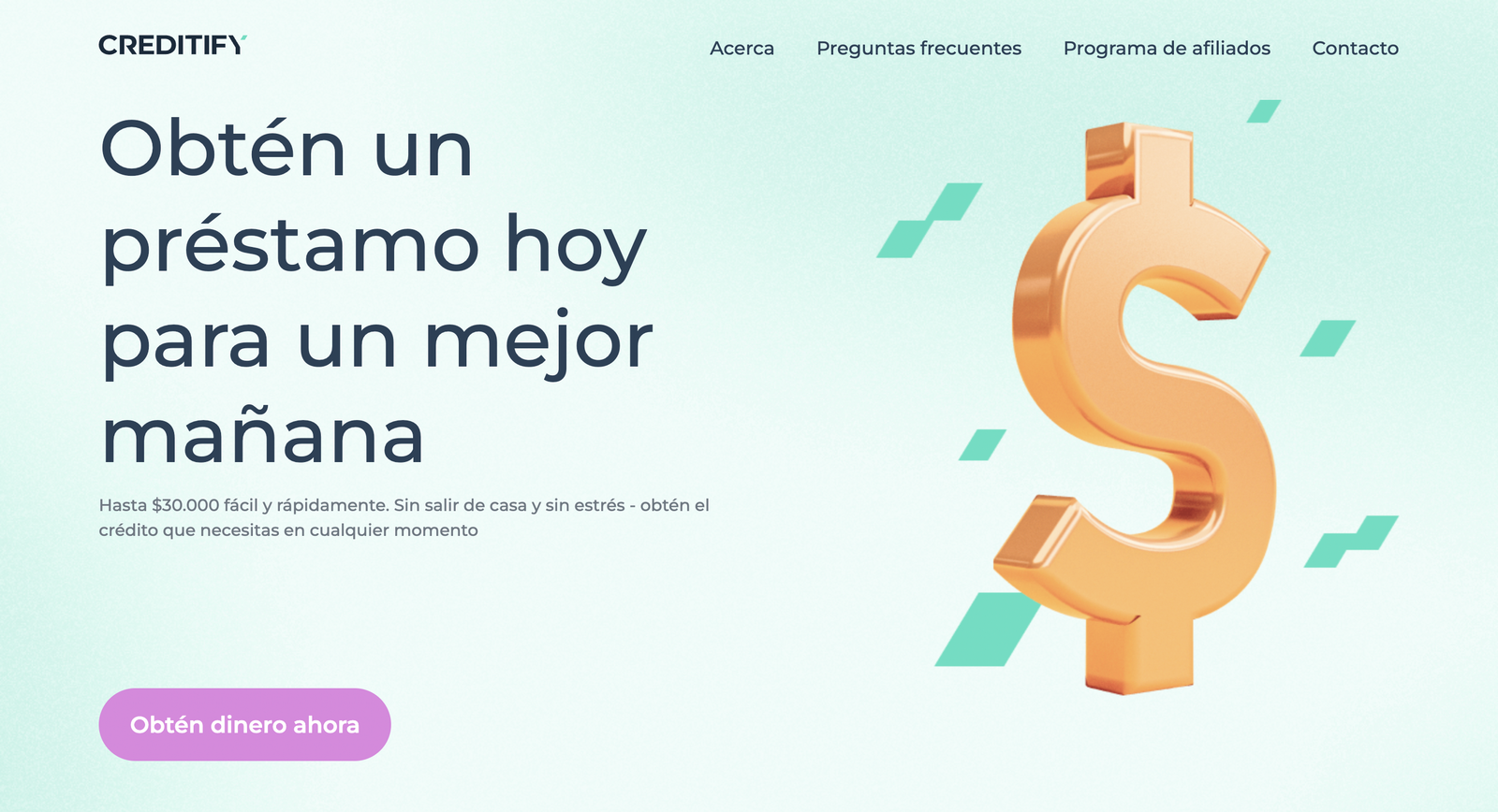 Captura de pantalla de Creditify