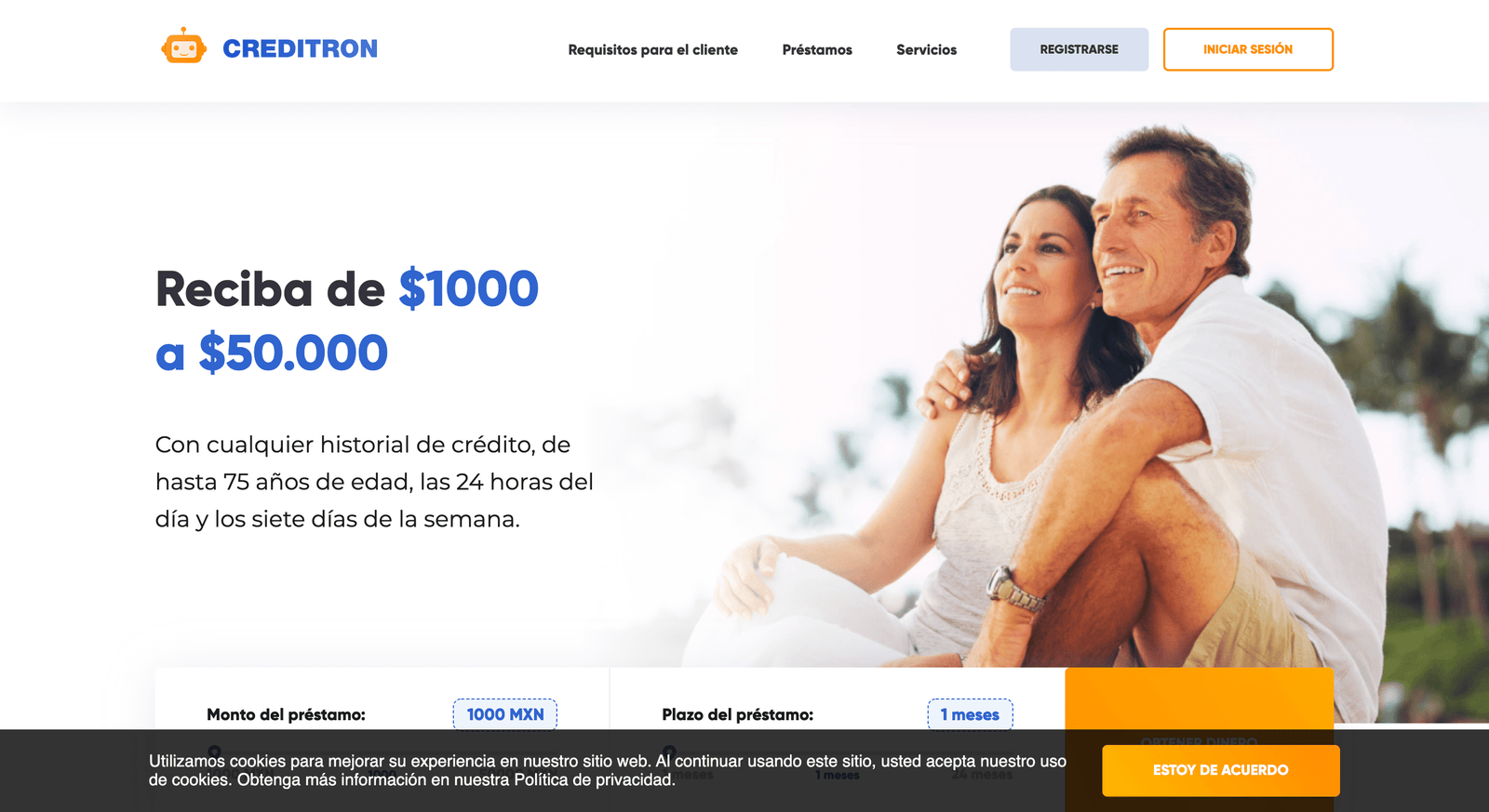 Captura de pantalla de Creditron