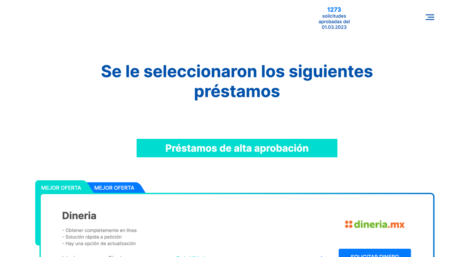 Captura de pantalla de FinLoan