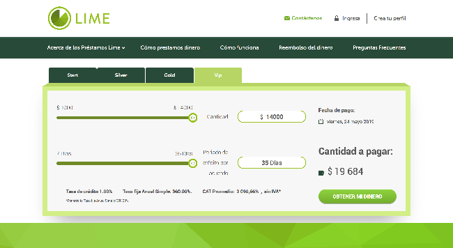 Captura de pantalla de Lime