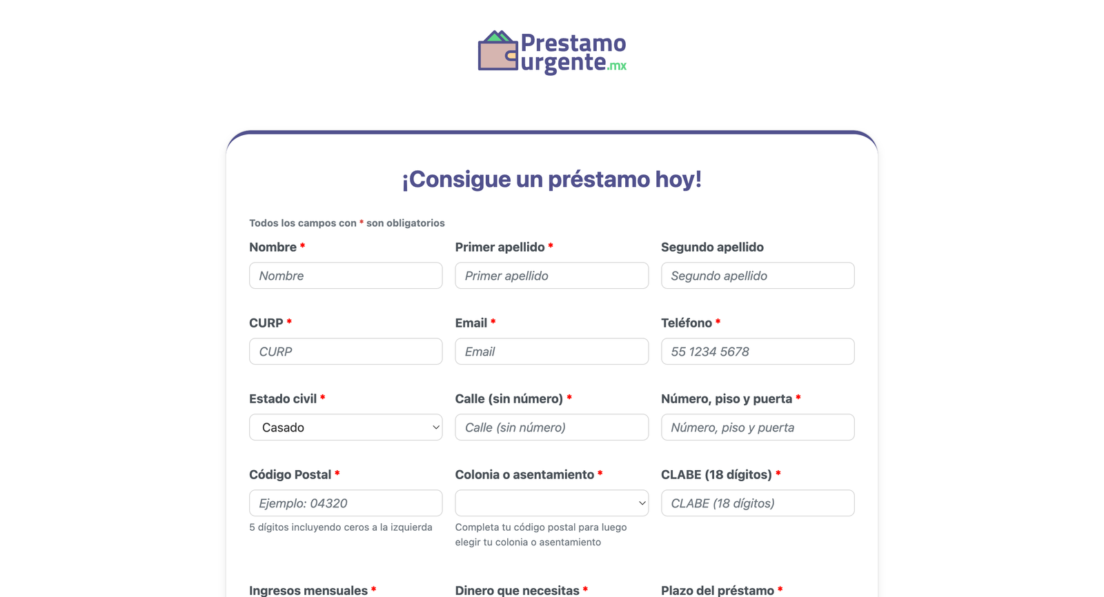 Captura de pantalla de Prestamourgente