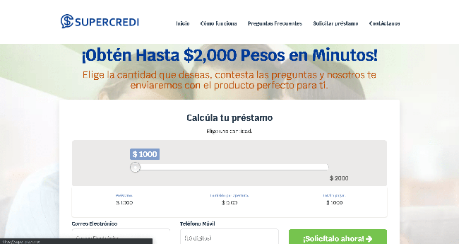 Captura de pantalla de SuperCredi