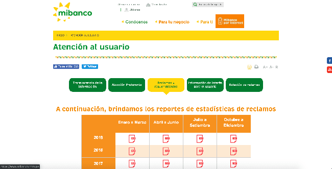 Captura de pantalla de Mibanco
