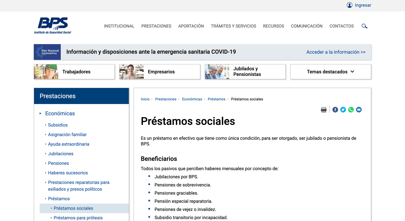 Captura de pantalla de BPS
