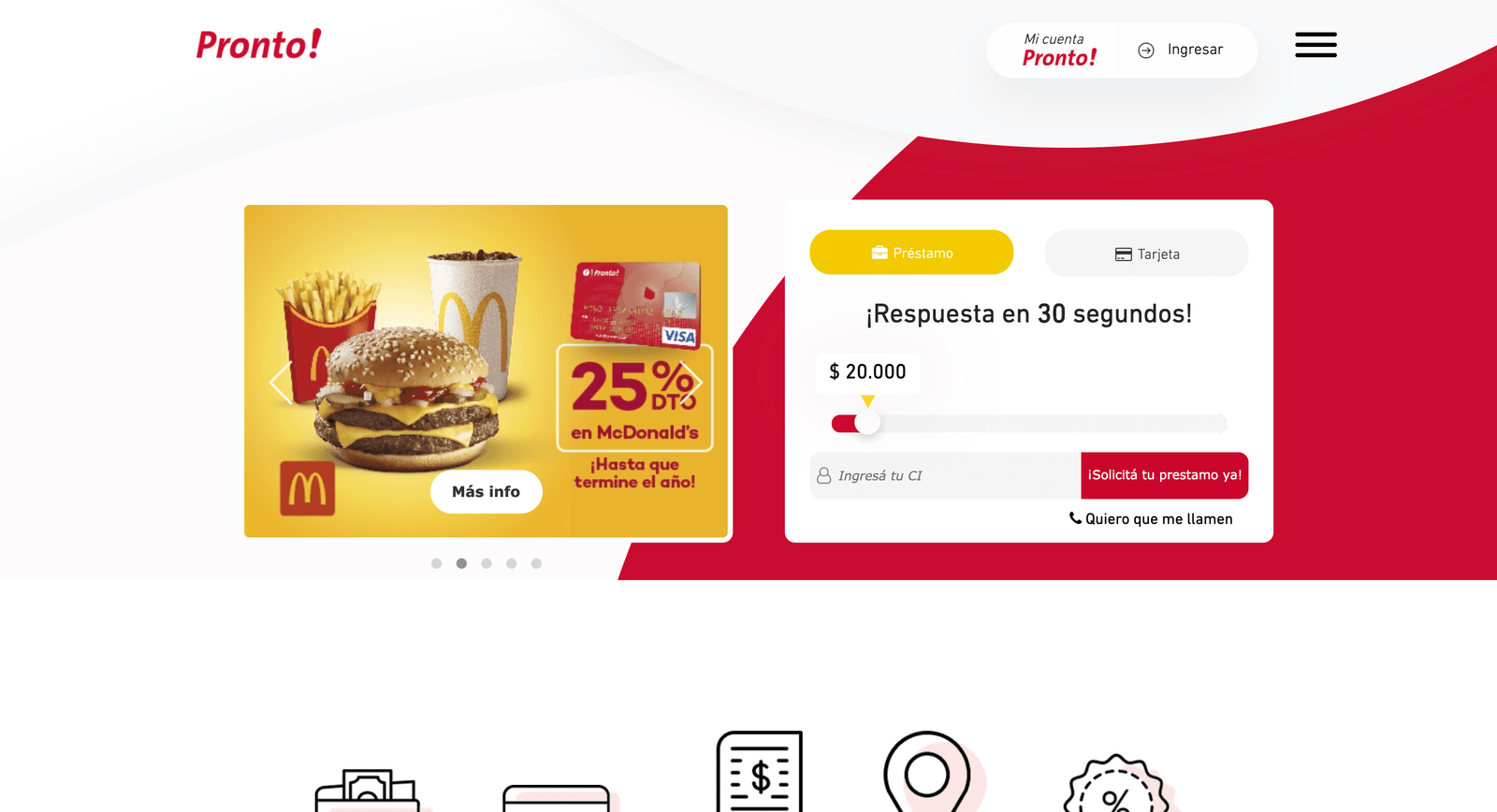 Captura de pantalla de Pronto